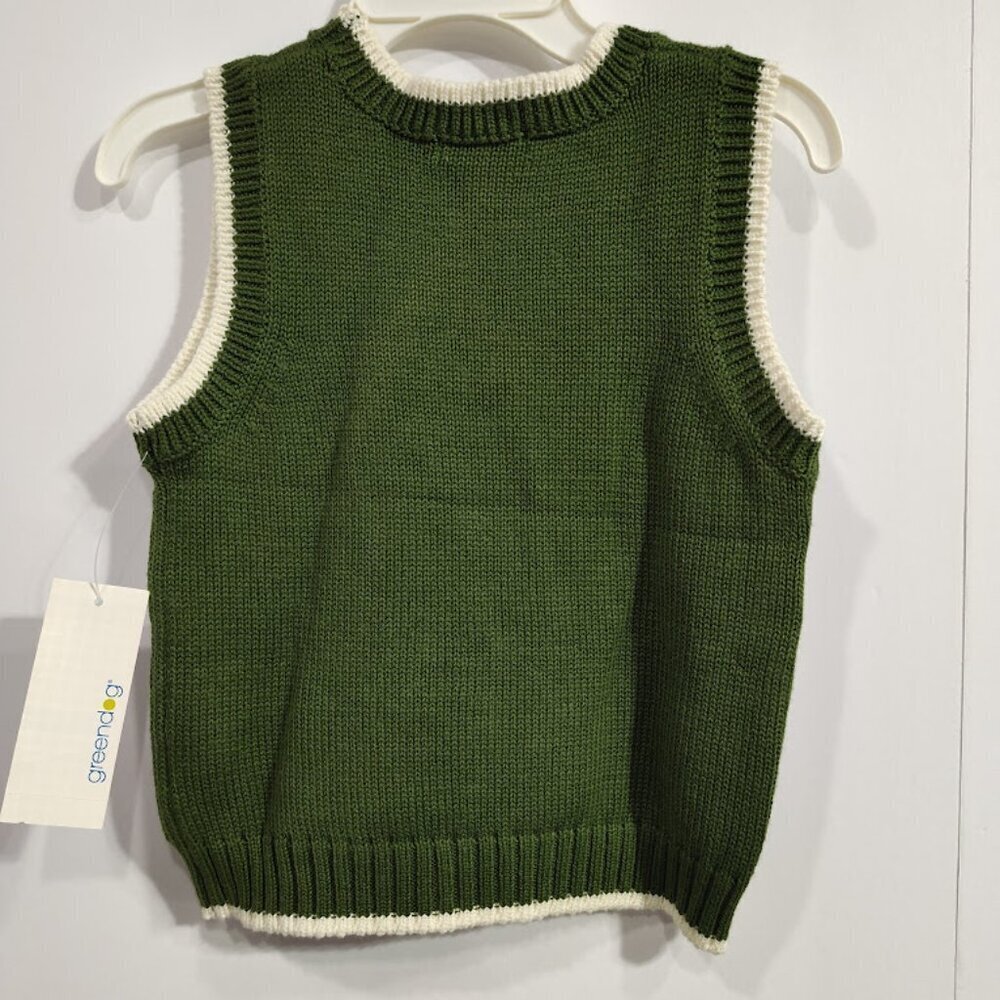 Greendog Y2K Christmas Sweater Vest Boy's 24 Months 100% Cotton NWT - Picture 8 of 10
